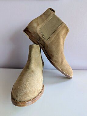 JENNI KAYNE Dark Sand Suede Chelsea Boots EU37 US7 - MADE IN ITALY NWOT